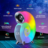 1pc Smart Pickup Rhythm Light, LED Atmosphere Lamp With Wireless Speaker Sunrise Alarm Clock, Music Sync App Control Dimmable Battery Operated RGB Magic Color Night Light, For Home Gaming Room DJ Studio Party Birthday Christmas Gifts
