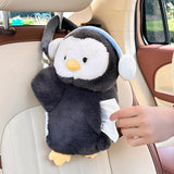 Stuffed Penguin Plush Box Holder Car Paper Towel Boxes Cute Tissue Dispenser