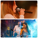 Professional UHF Wireless Microphone System Karaoke Handheld for Home Theater PA Speaker Singing Party Church with LED Screen