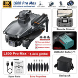 New Professional with 3-Axis Gimbal FPV Aerial Aircraft Laser Obstacle Avoidance EIS Anti-shake Camera GPS RC Drone