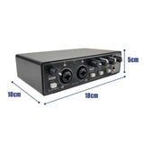 1 Piece Sound Card Studio Record USB Audio Professional 48V Phantom For Recording Red