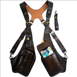 Retro Shoulder Wallet Armpit Steampunk Bicycle Motorcycle Portable Mobile Phone Tool Bag Easy To Use