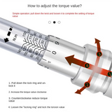 Adjustable Wrench, 5 to 30 Nm 30mm Open End Torque Wrench for HVAC Mini-Split and Refrigeration Systems, 5-30NM