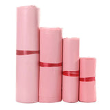 100Pcs/Lot Pink Translucent Courier Packing Thicken Storage Bag Waterproof Bags PE Material Envelope Mailer Postal Maig