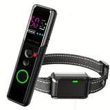 500m Electric Dog Training Detachable Bark Rechargeable Anti Barking Shock Vibration Reflective Collar for All Dogs Pet