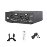 2 Channel 48V Supply, Universal Compact Phantom Power for Condenser Microphone Music Recording Equipment
