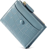 (blue) Women's Pu Leather Wallet, Women's Wallet, Short Slim Wallet With Y Slot Zipper Compartment, Women's Wallet For Teen Girls Gift, 1 Piece (y8680 Blue)