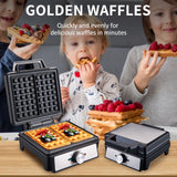 Electric 2-Gram Non-Stick Commercial Waffle Maker 1500W 220V