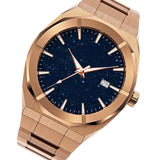 Matte Star Dust Dial Black Watch Full Stainless Steel Strap High Quality Luxury Frosted Japanese Miyota Quartz Watches for Men