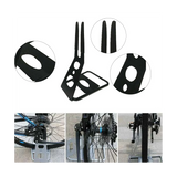 Outdoor Mountain Garage Storage Display Rack Floor Parking Rail Bike Rack, Black