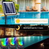 LED Spotlights Waterproof Solar Powered Garden Pond Light Warm White Lawn Backyard Lighting Security Landscape Lamp