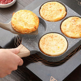1pc New Style Four-Cup Fried Egg Pan, Medical Stone Non-Stick Frying Pan For Breakfast, Divided Egg Skillet Suitable For Gas