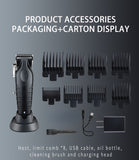 Kemei electric push shear KM-2296 cross-border electric push with base USB oil head carving push shear salon hair clipper