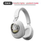 Bluetooth 5.1 Cartoon Headphone Flash Light Cute Headphones Wireless Mic LED Kids Girls Stereo Phone Music Headset Gamer