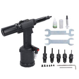 Handheld Pneumatic Riveting Nut Gun with 5 Heads for M3 to M10 Aluminum Copper Iron Stainless Steel