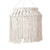 Hand-knitted Woven Lampshade Macrame Tapestry Tassel Hanging Lamp Decoration Living Room Wedding Decor