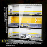 (C) 1/64 Diorama Three-story Car Garage Model Parking Lot LED Lighting Scene Model