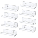 8 Piece Clear Vinyl Record Shelf Wall Mount Acrylic Album Record Holder Display Vinyl Record Shelf Stand