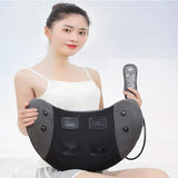 Electric Waist Massager - Lumbar Vibration Cushion for Pain Relief. Heating, Health Care, Relaxation, Traction Therapy. Airbag Back Body Massage