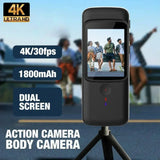 4K WiFi Anti-shake Action Dual 30m Waterproof Touch Screen Sport Camera for Travel Video Recorder Diving Bodycam
