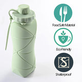 The Best Choice for Outdoor Sports and Camping - Large Capacity Foldable Silicone Water Bottle