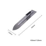 Carbon Steel Blade Plastic Handle Rounded Front Finishing Plaster Trowel Construction Concrete Spatula Tool