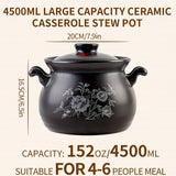 1pc Ceramic Casserole Dish With Lid, Ceramic Stew Soup Pot, High Temperature Resistant And Heat Resistant, Perfect For Kitchen