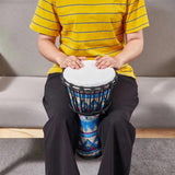 8 Inch Portable African Djembe Hand Drum with Colorful Art Patterns Percussion Musical Instrument