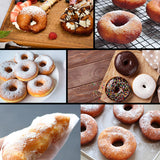7 Holes Electric Donuts Maker - Mini 1200W Automatic, 110V/220V, Non-Stick for DIY Doughnut & Cake Baking, Kitchen Appliance for Home