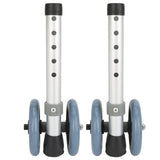 2pcs Wheels Adjustable Height Replacement Walker Feet Caster with Brake Wheel for Seniors Disabled People