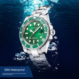 PINTIME Top Brand Luxury Watch for Men 30M Waterproof Date Clock Sport Quartz Wristwatch Stainless Steel Strap Relogio Masculino