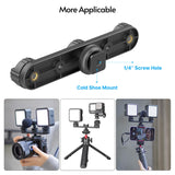 PT-23 Vlog Expansion Bracket 3 Cold Shoe Mounts 180° Rotatable for Mounting LED Video Light Microphone