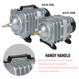 Electromagnetic Air Compressor Pump Air Aerator Pump For Pond 35W 45W EU Plug Aquarium Air Pump ACO-308 ACO-318