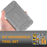 24Pcs Household Repair Kit Multi-Purpose Home Hand Tool Storage Case Durable Hammer and Allen Key Set with