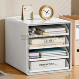 A4 Paper Desktop Storage Rack Document Drawer Organizer Multilayer Student Book Sorting Box For Home Classroom Office Supplies