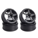 4Pcs Carbon Fiber 2.2Inch Beadlock Wheel Hub Rim For 1/10 RC Crawler Car Axial SCX10 Wraith RR10 Traxxas TRX4