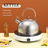 1pc Large Capacity Stovetop Coffee Kettle - Non-Magnetic Stainless Steel Whistle Kettle with 2L/3L/4L Capacity for Induction Cooking