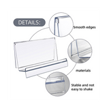 6 Pack Acrylic, Clear Acrylic Wallet Display Purse Stand for Jewelry CD Organizer B