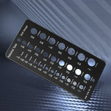 Drill Gauge 1/16To1/2 Inch 29 Hole Stainless Steel Black Drill Bit Gauge 6.2X2.36 Inch Multi-Functional Measuring Tools