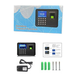 A8 2.8inch Biometric Attendance System USB Fingerprint Reader Time Clock Employee Control hine Electronic Device Spanish En