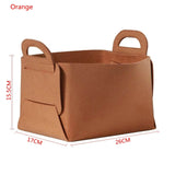 Folded Felt Storage Basket Tea Table Sundries Storage Basket Cloth Felt Storage Box Bedroom Socks Organise Holder