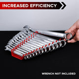 2 Piece Premium Wrench Holder Tray Wall-Mounted Storage Solutions For Wrench 1 Red & 1Black