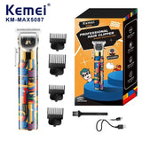 Led Hair Cutting Clippers Cut Machine Kemei Km-Max5087 Type-C Electric 2000ma Professional Trimmer Professional Hair Clipper