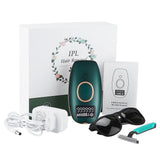 (green) Hair Removal Laser 999,999 Light Pulse Painless Hair Removal White