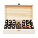 BORELTH Aiky Essential Oil Storage Box Case Wooden Hold 24 Bottles 5ml 10ml 15ml  1 Large Slot for 118ml 60ml 14 oz Ounce Organizer