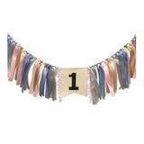 1st Birthday Party Decoration Set Blue Pink Theme Banner Photo Props