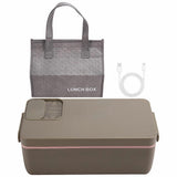 Heated Lunch Box Electric Lunch Box Self Heating Lunch Box Cordless Rechargeable 304 Food-Grade Stainless Steel 1L B