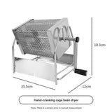 Manual Coffee Roaster Stainless Steel D  Type Coffee Bean Roaster Machine Roaster for Grains Beans Peanuts Nuts