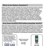 KBX102S Voltage Controller Battery Equalizer Batteries Monitor Balancer Lead Acid Li-Ion Connect Series 24 36 48 60 96 V