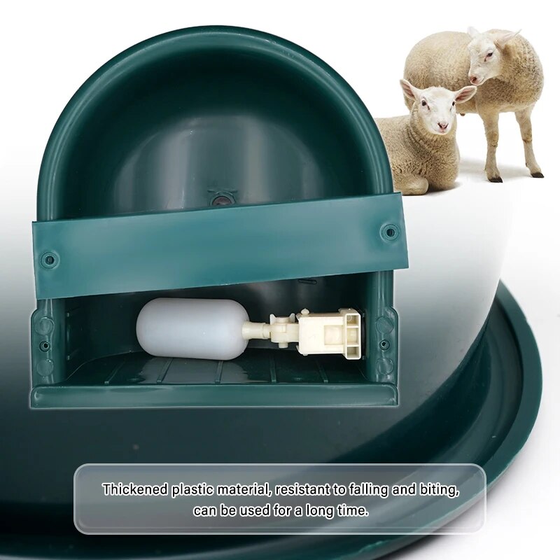 4L Automatic Cow Horse Dog Water Drinker Bowl Float-ball Type With Drain Hole Goat Sheep Water Trough Bowl Livestock Suppliers